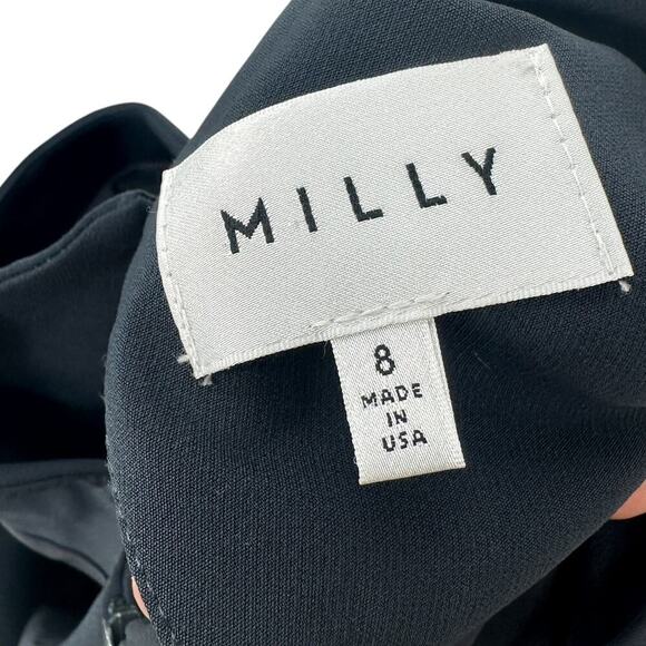 Milly Nicole Dress Mini Sheath 3/4 Length Bell Sleeves V-Neckline Blue Size 8 - Picture 10 of 12